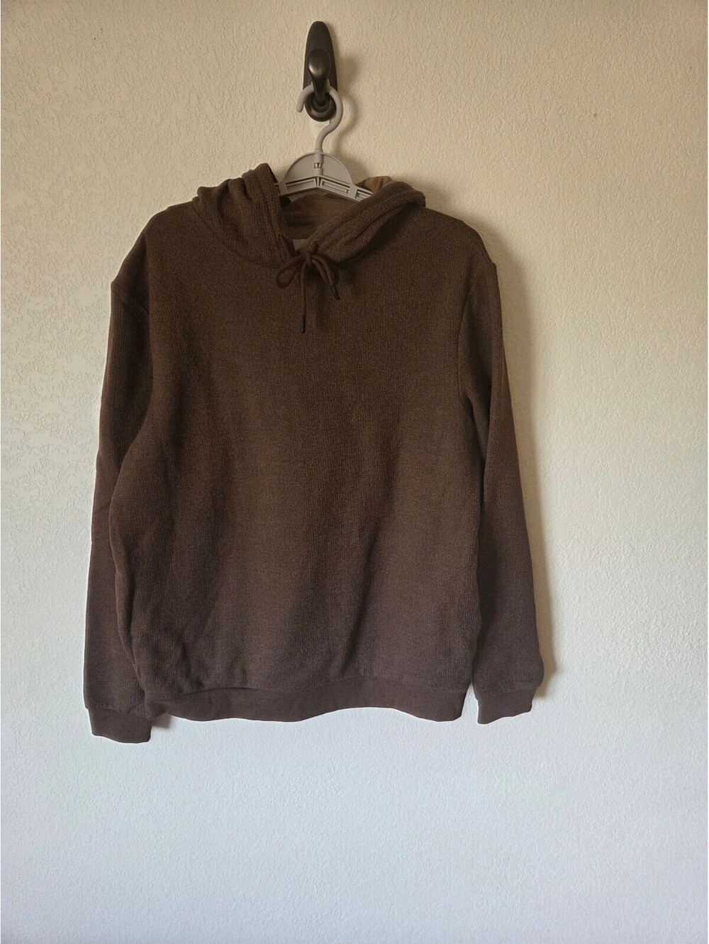 Goodfellow & Co Brown Knit Hoodie Sweatshirt Size L